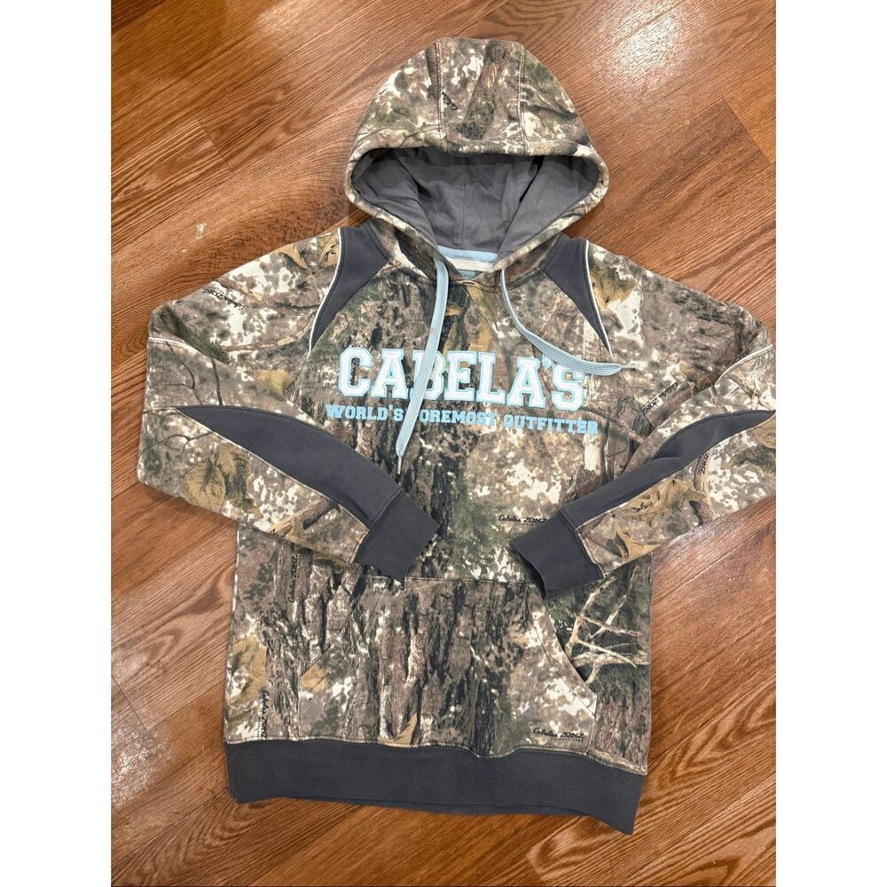 Cabela's Brown Zonz Woodlands Colorphase Western Camo Hunting Hoodie Size Small